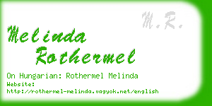 melinda rothermel business card